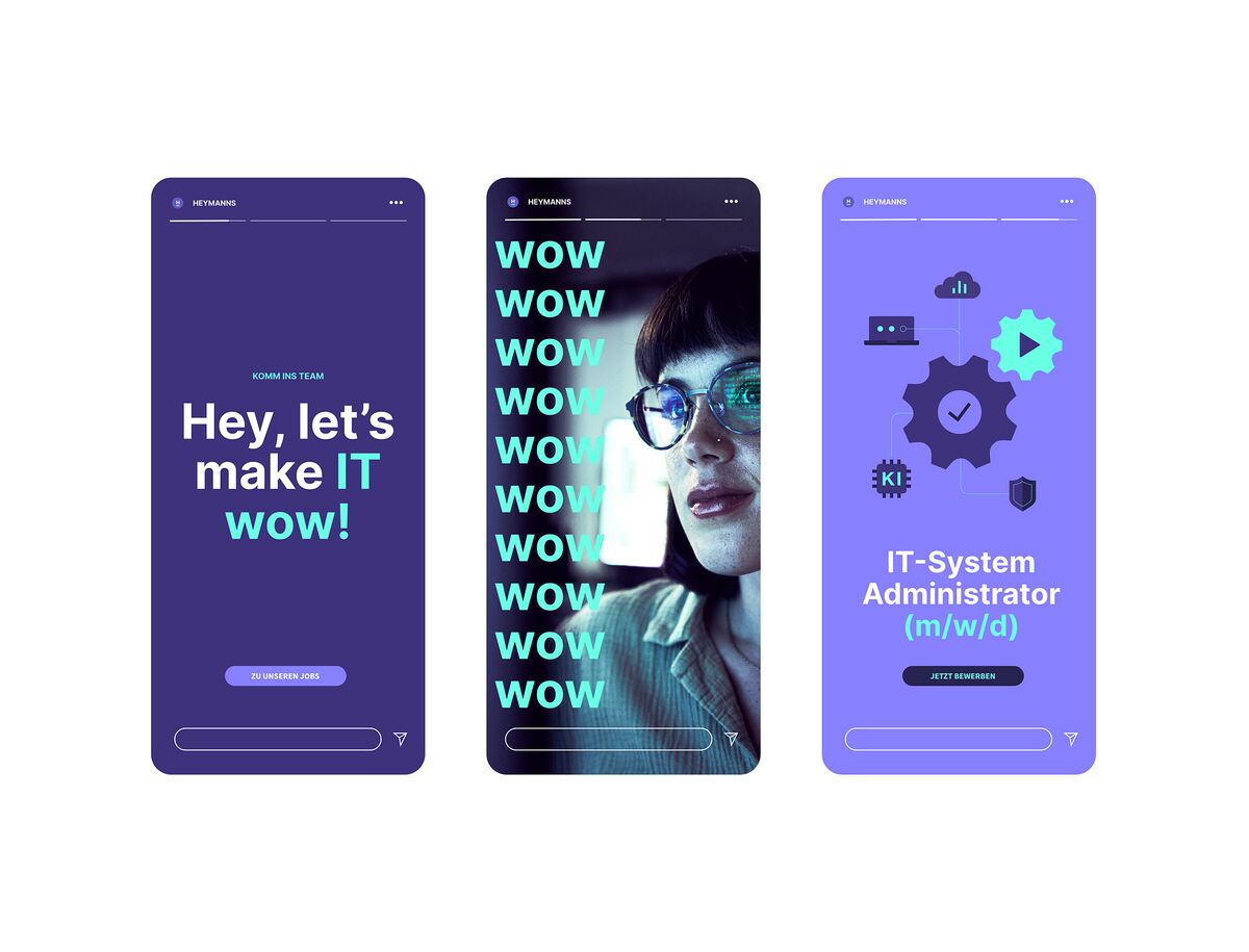 Multi-Kachel-Posts auf Social Media dargestellt